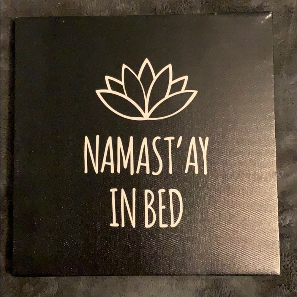 “Namast’ay In Bed” picture.